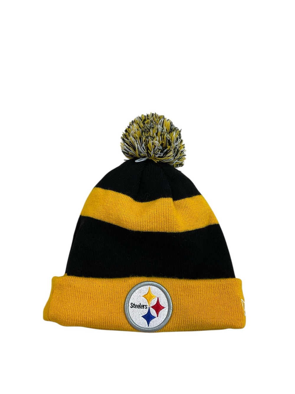 Pittsburgh Steelers New Era Pom Pom Beanie Hat NFL Black Gold One Size